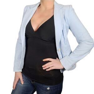 Calvin Klein 90s Era Light Blue Corduroy Blazer